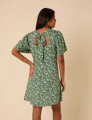 Green Ditsy Floral Andie Mini Dress