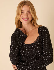 Black Polka Dot Olivia Mini Dress