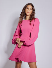 Pink Balloon Sleeve Ava Mini Dress