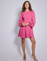 Pink Balloon Sleeve Ava Mini Dress