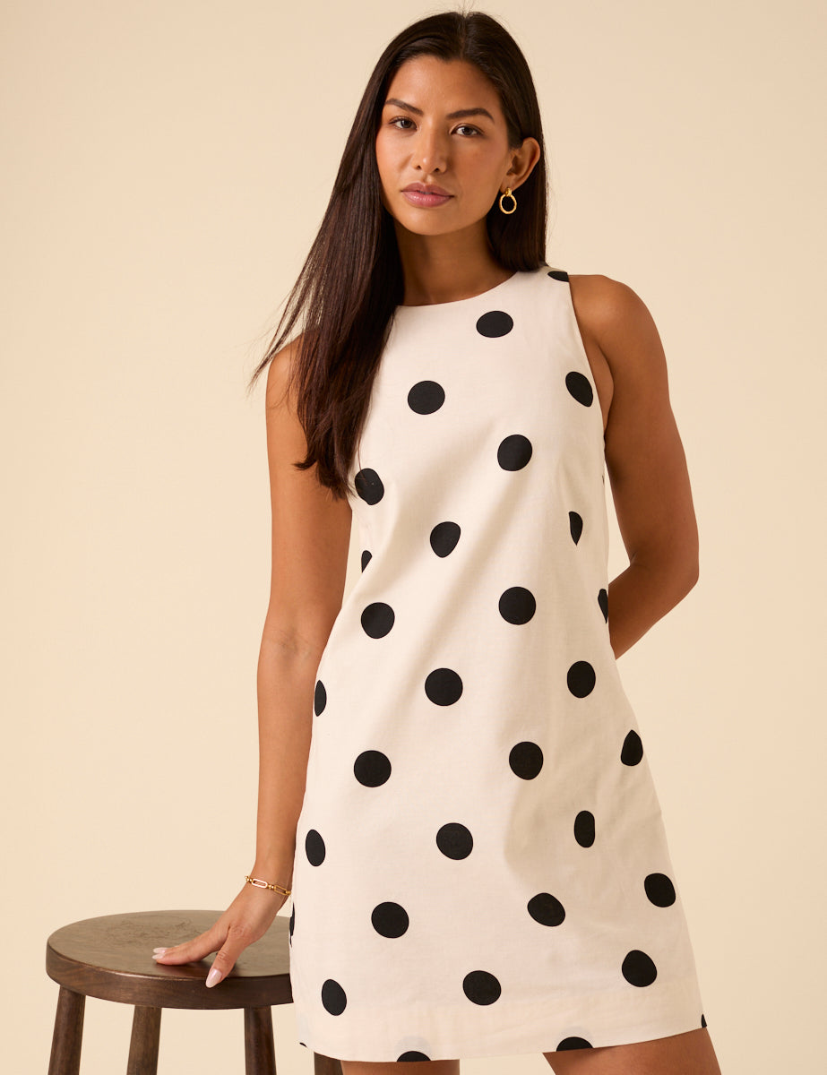 White Polka Dot Palermo Mini Dress