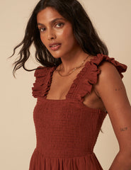 Brown Cropped Length Maya Jumpsuit