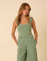 Green Gingham Maya Jumpsuit