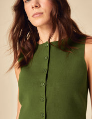 Green Knitted Waistcoat