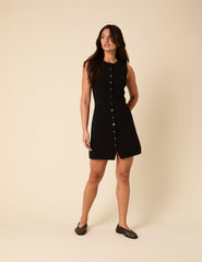 Black Knitted Mini Dress