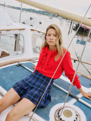 Red Neck Tie Scarf Cardigan