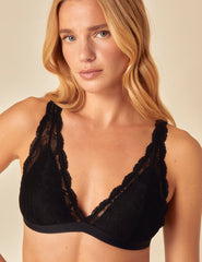 Black Lace Triangle Bralette