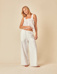 White Broderie Anglaise Pyjama Trousers