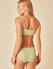 Green Pointelle Bralette Set