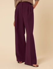 Deep Purple Jax Pleated Tailored Trousers