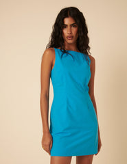 Blue Freya Shift Mini Dress
