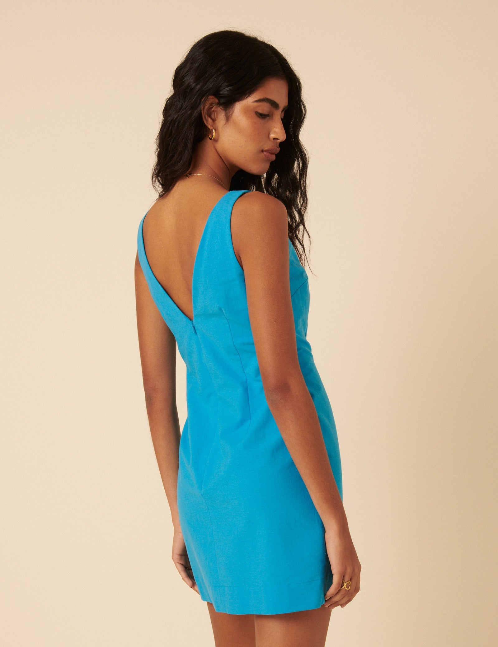 Blue Freya Shift Mini Dress