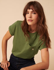 Green Heart Embroidered T-Shirt