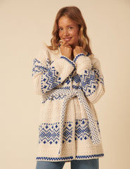 Cream Fair Isle Chunky Cardigan
