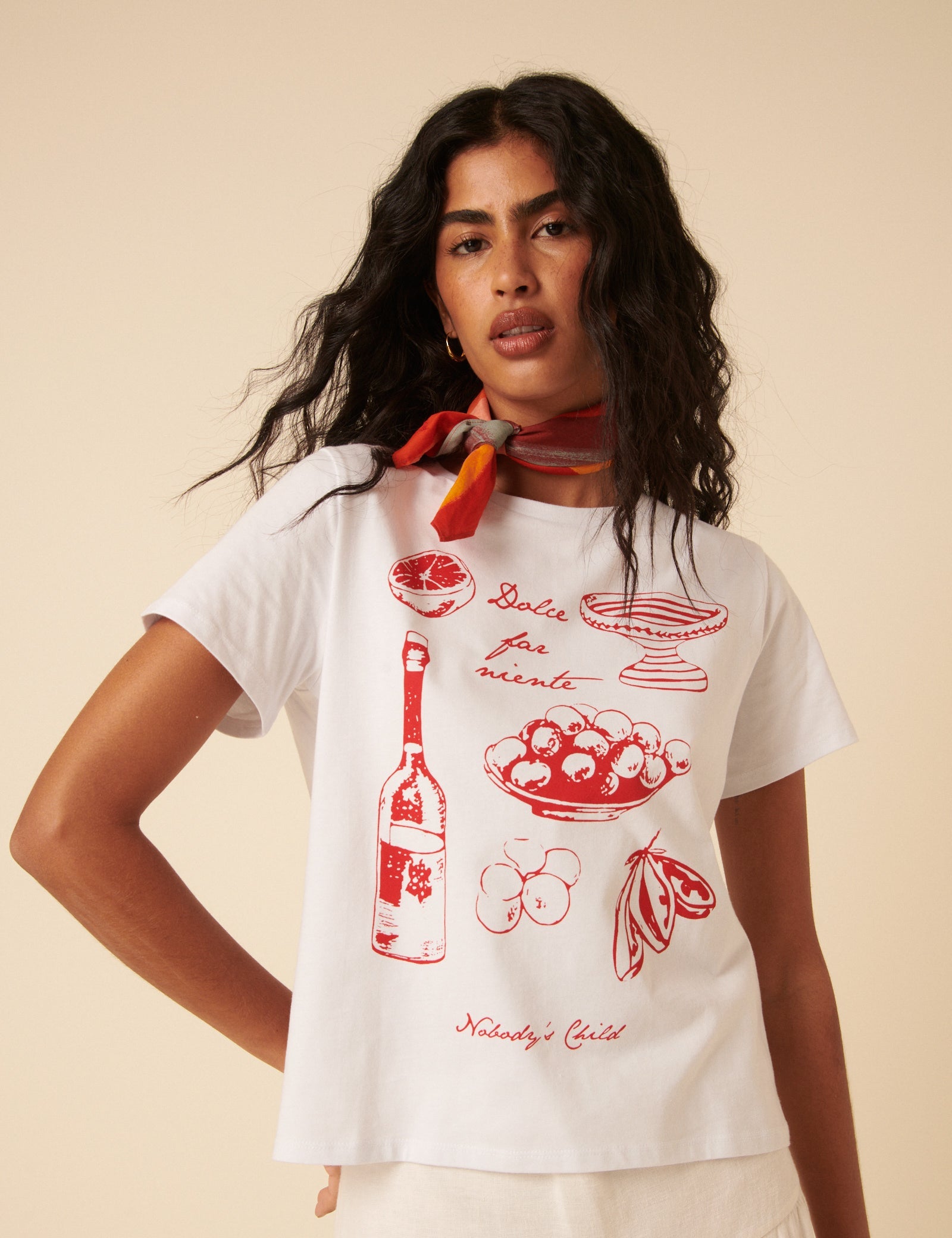 White Dolce Graphic T-Shirt