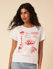 White Dolce Graphic T-Shirt