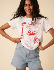 White Dolce Graphic T-Shirt