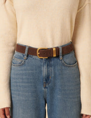 Brown Suede Belt