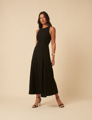 Black Reign Midi Dress