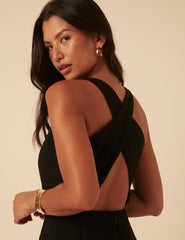 Black Reign Midi Dress