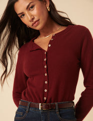 Burgundy Leather Skinny Belt