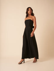 Petite Wide Leg Bandeau Rory Jumpsuit