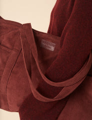 Brown Cord Tote Bag
