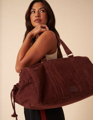 Brown Cord Holdall Bag