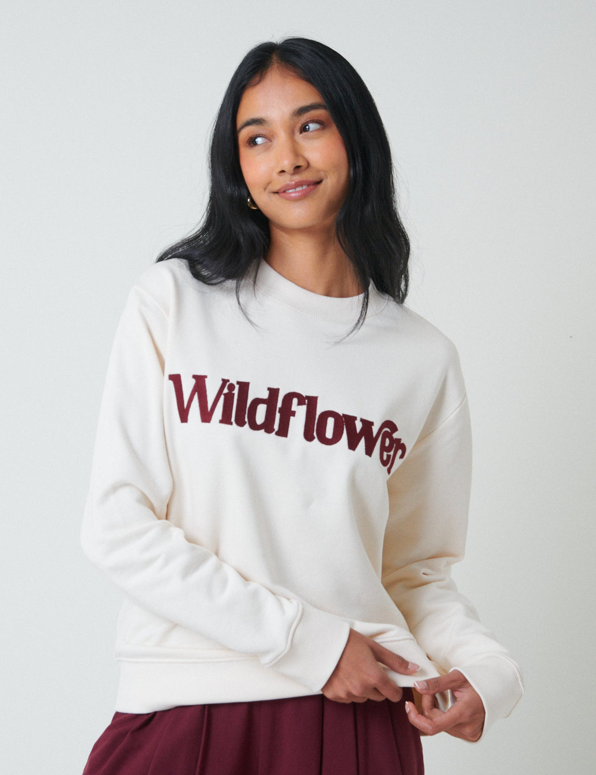 White Wildflower Sweatshirt