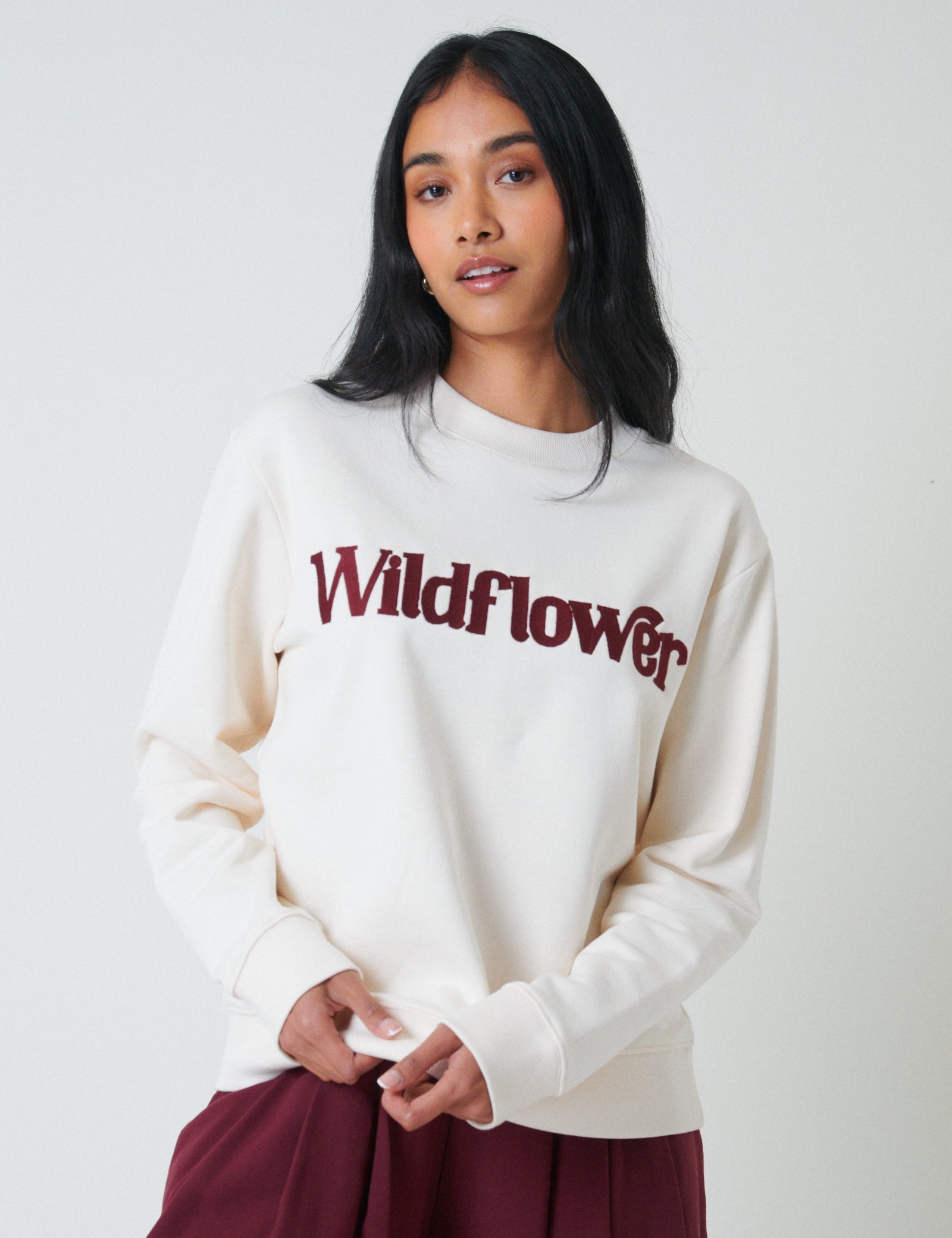 White Wildflower Sweatshirt