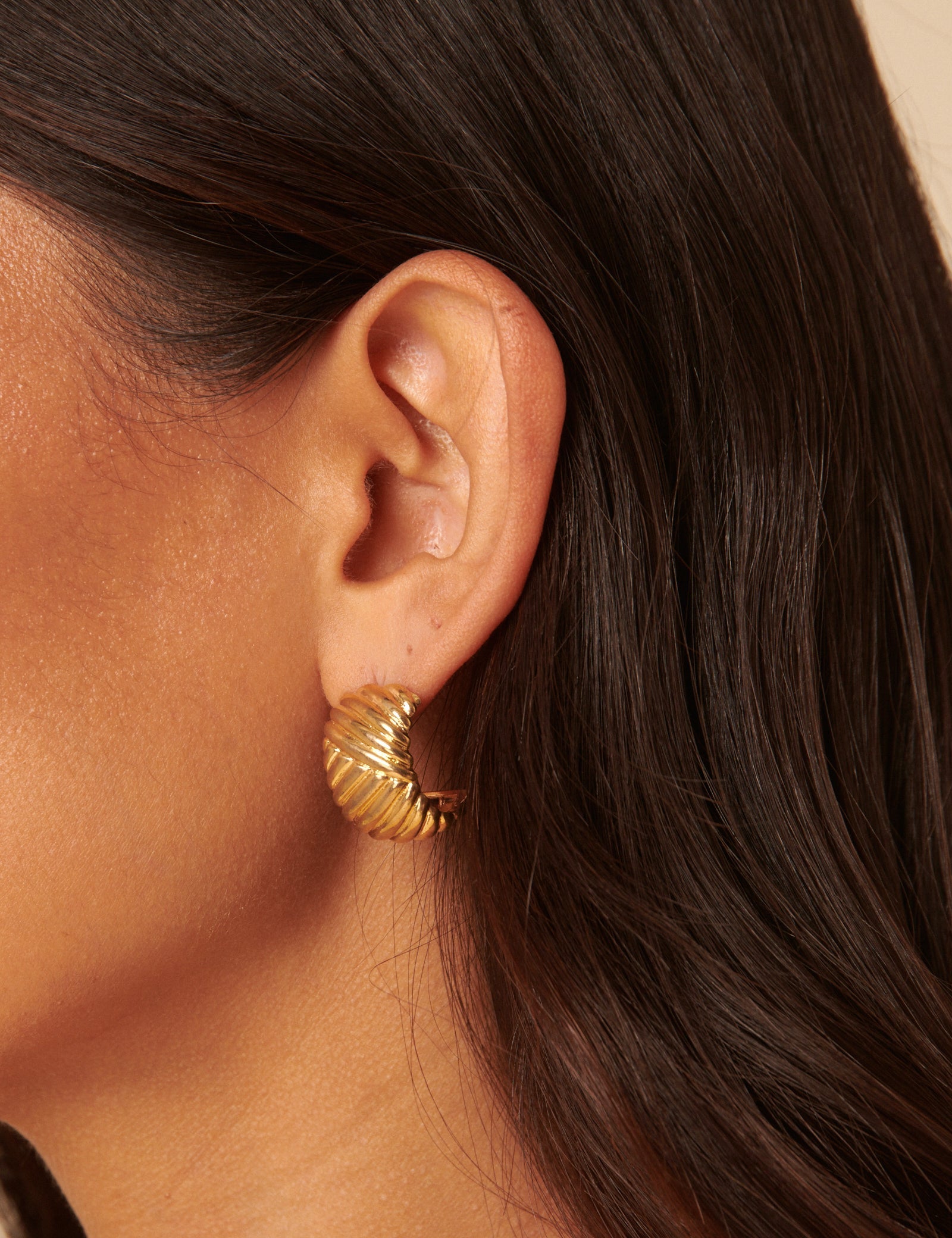 Gold Chunky Hoop Earrings