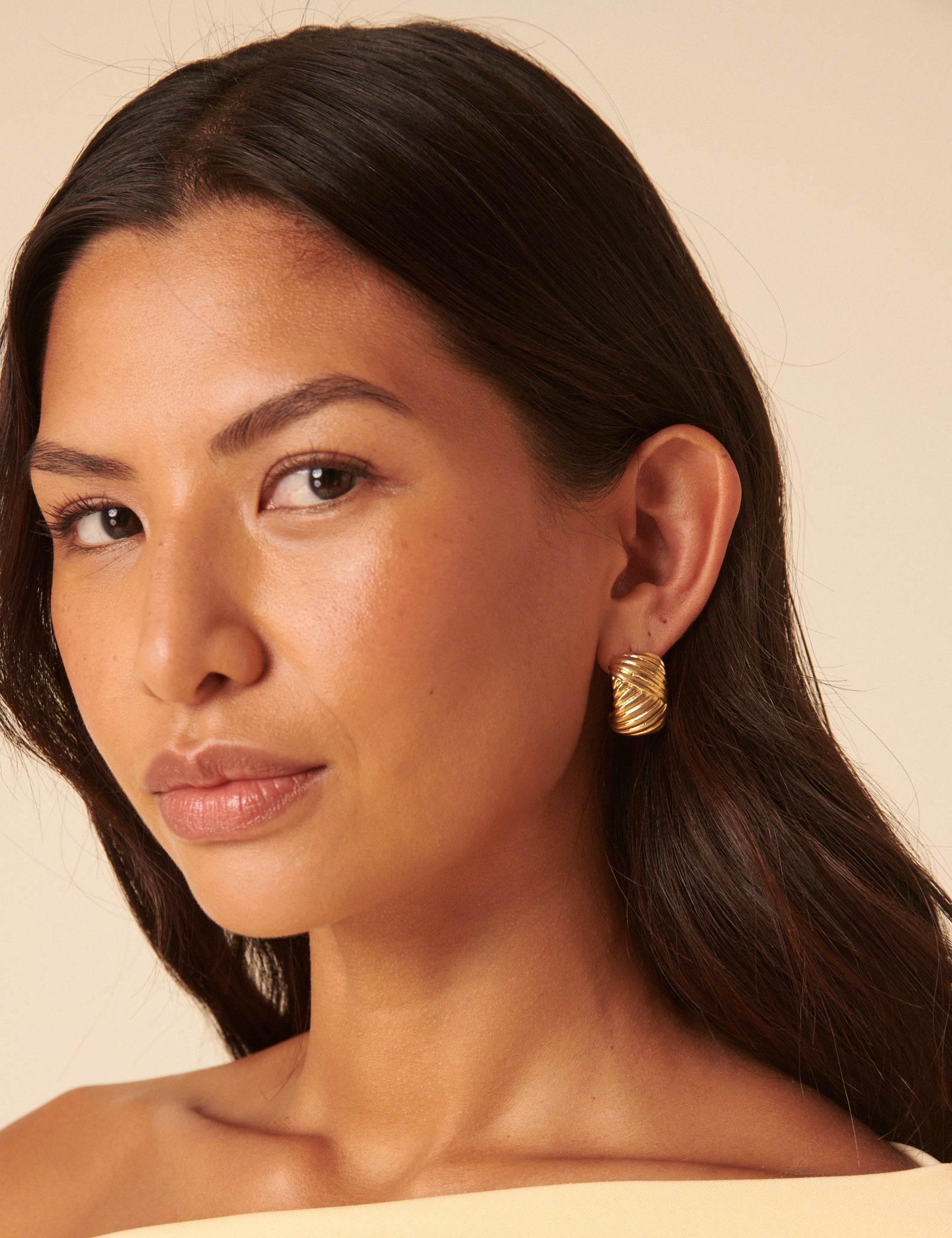 Gold Chunky Hoop Earrings