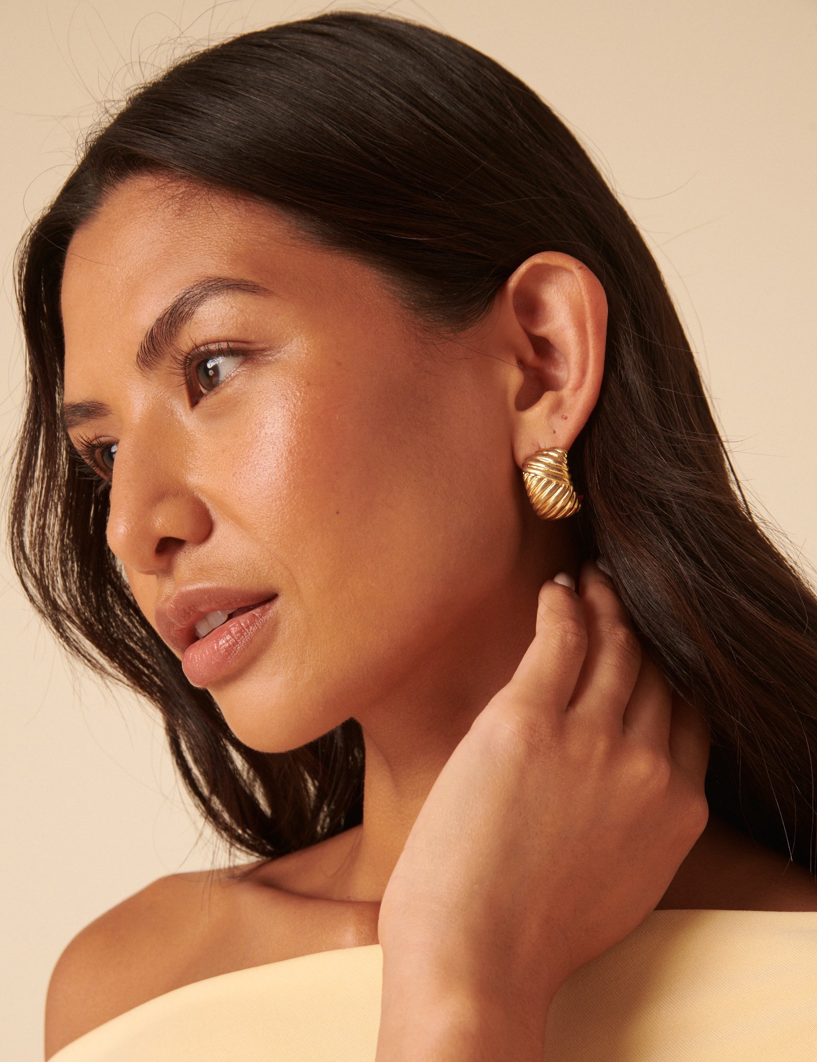 Gold Chunky Hoop Earrings