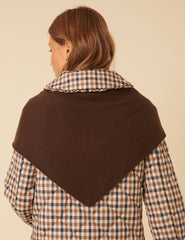 Brown Wool-blend Triangle Scarf