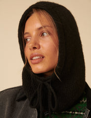 Black Knitted Hood