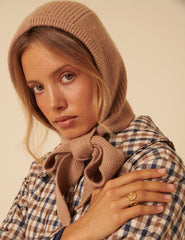 Camel Ribbed Hood