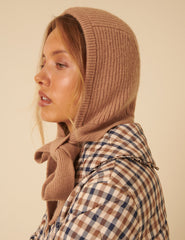 Camel Ribbed Hood