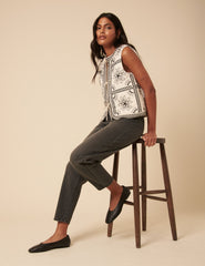 Washed Black High Rise Putney Barrel Leg Jeans