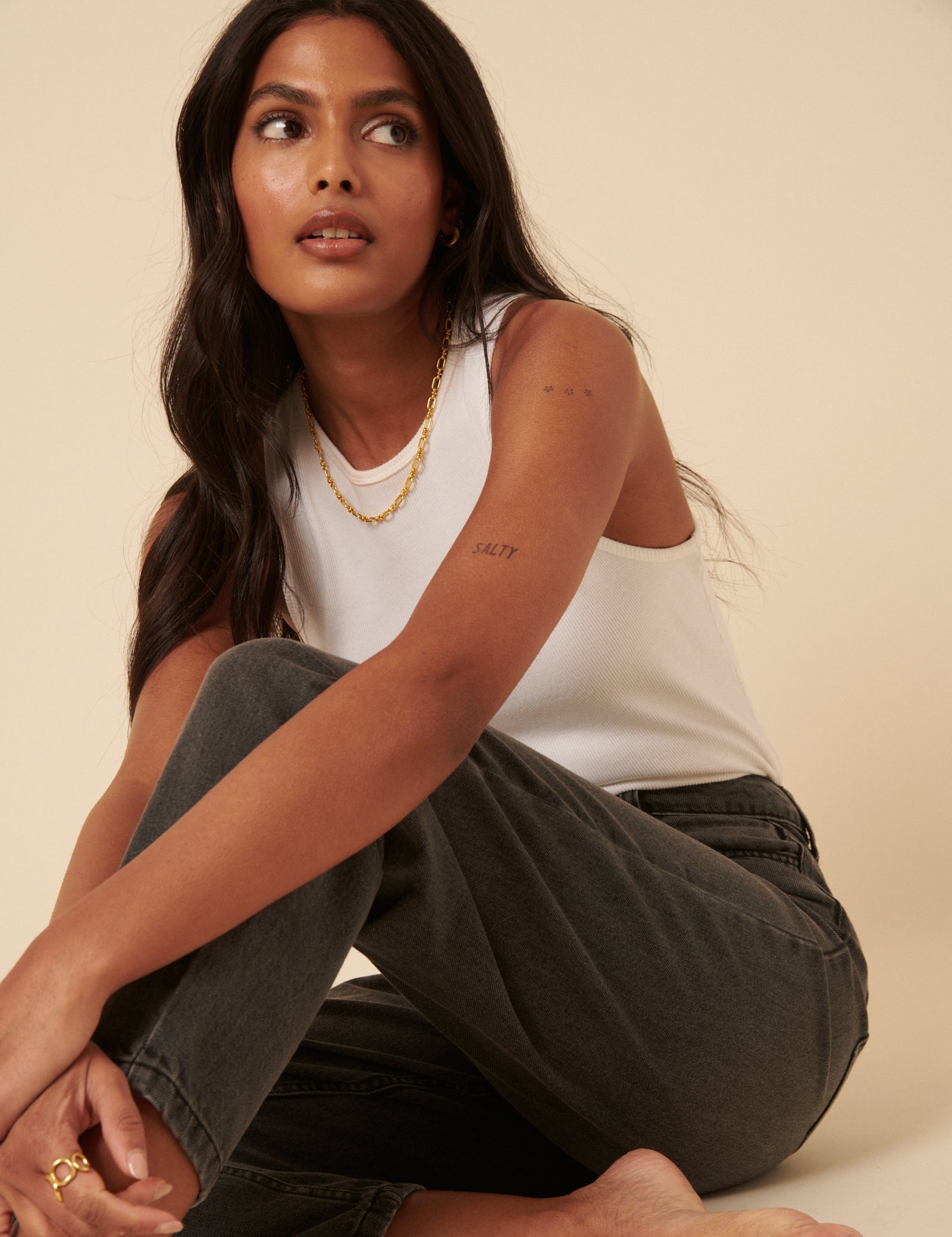 Washed Black High Rise Putney Barrel Leg Jeans