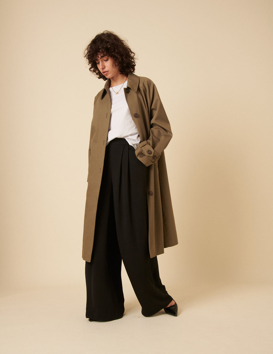 Black Wide Leg Zeena Trousers