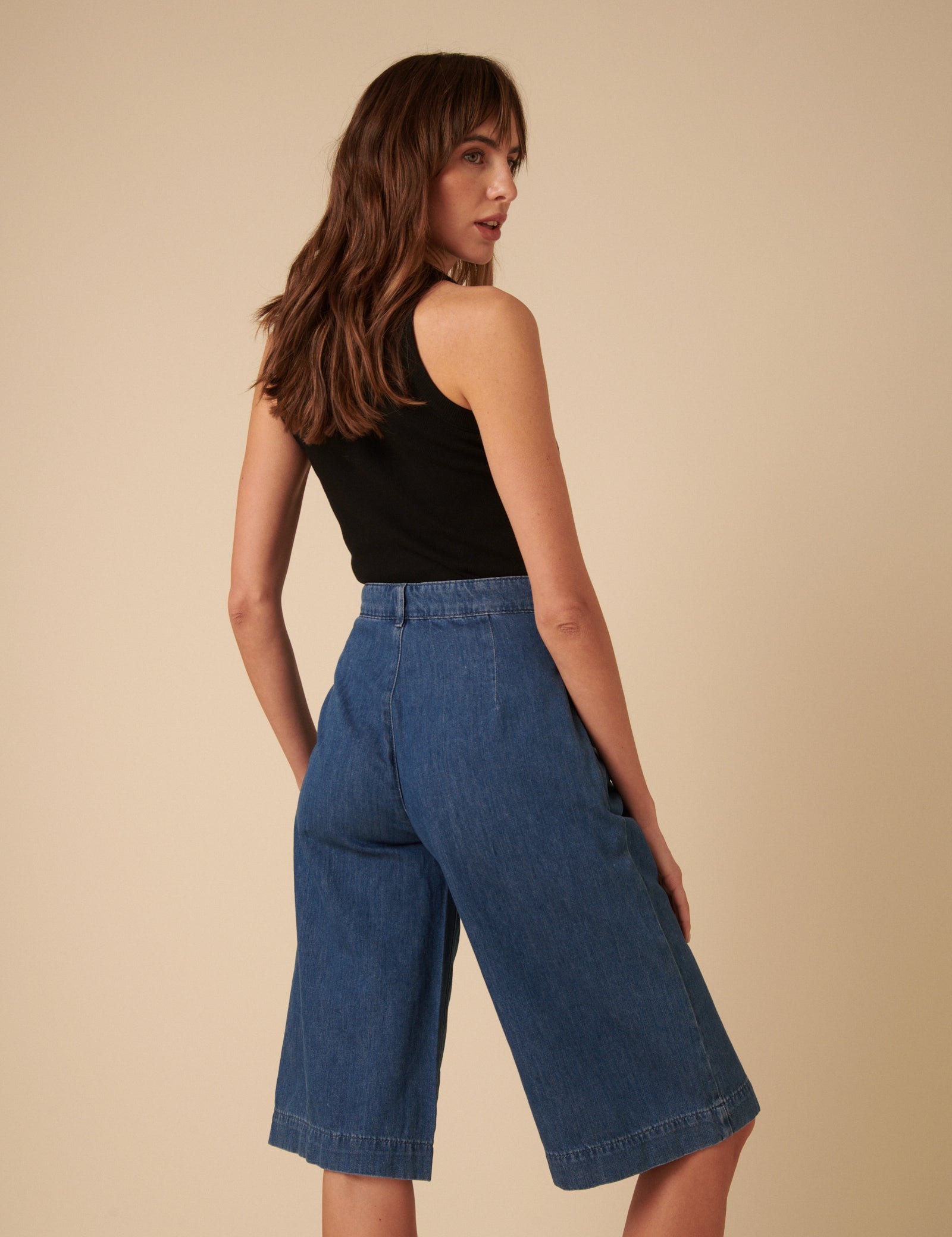 Blue Denim Bermuda Shorts