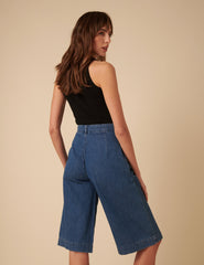 Blue Denim Bermuda Shorts