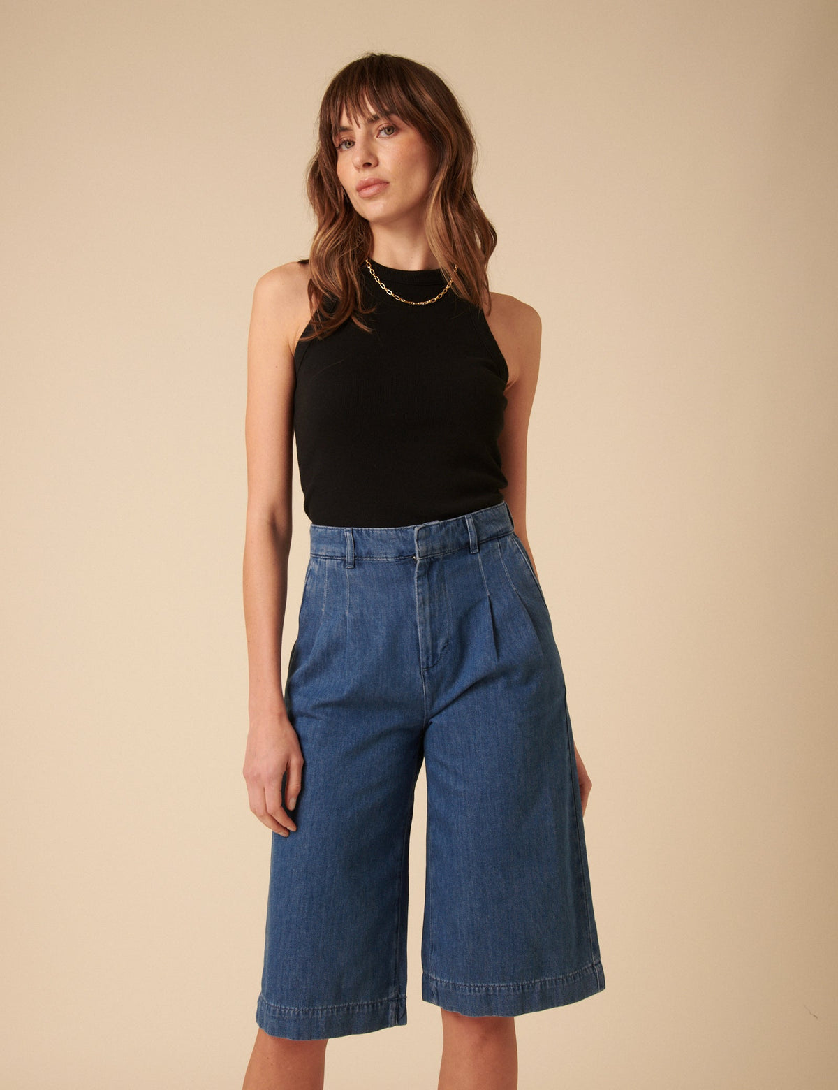 Blue Denim Bermuda Shorts