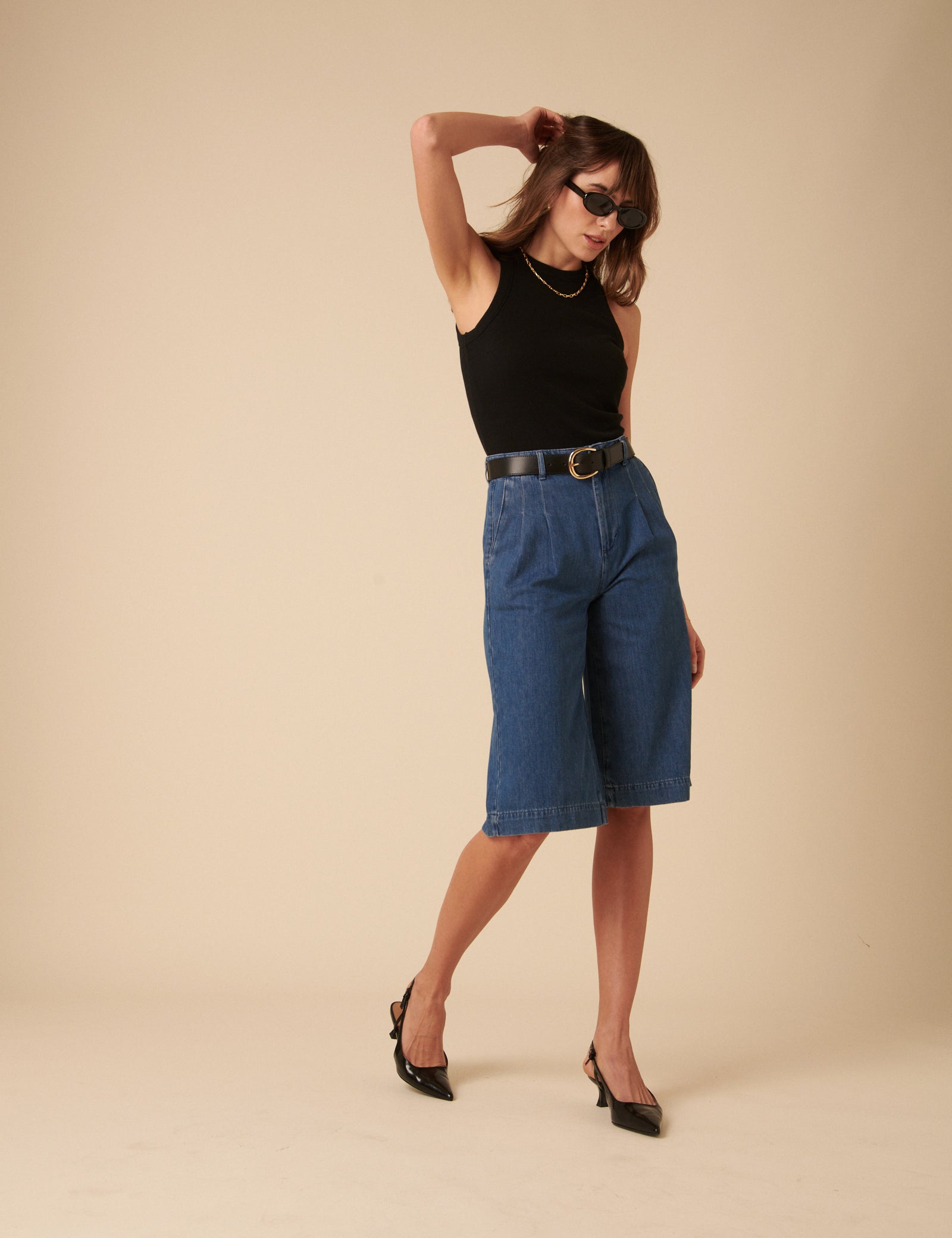 Blue Denim Bermuda Shorts