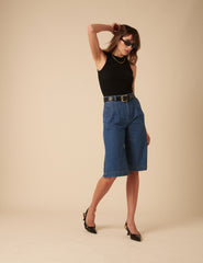 Blue Denim Bermuda Shorts