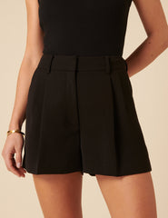 Black Tailored Shorts