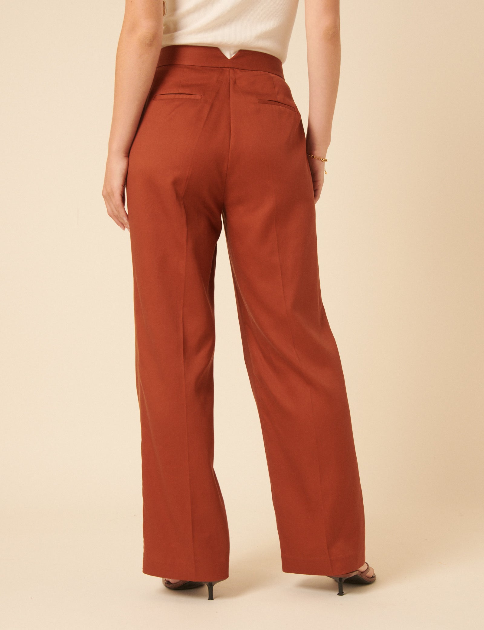 Burnt Orange Tailored Trousers