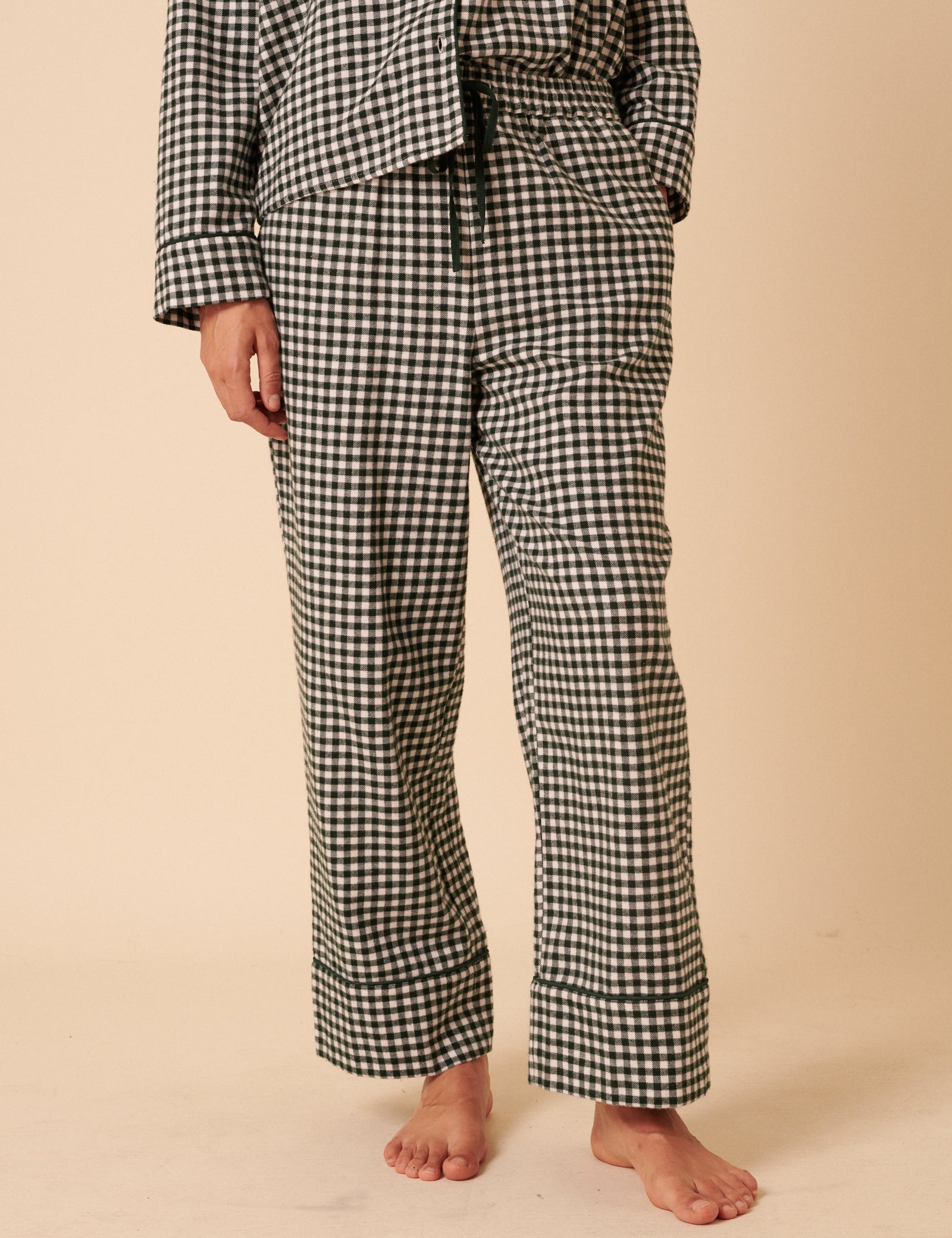 Forest Green Check Pyjama Trousers