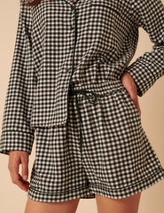 Forest Green Check Pyjama Shorts