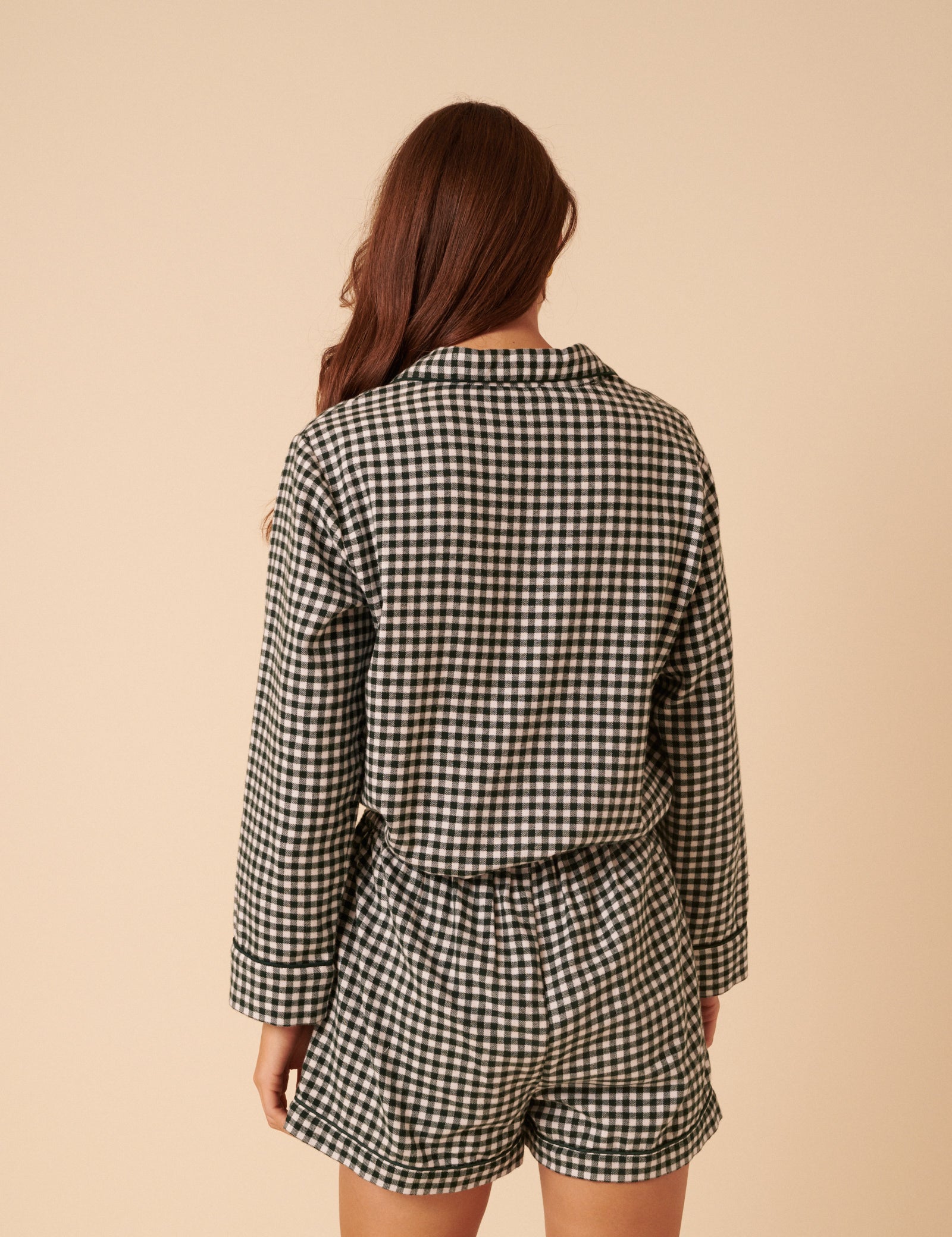 Forest Green Check Pyjama Shorts